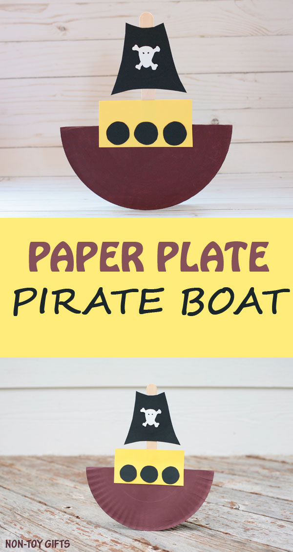 Paper Plate Pirate Boat