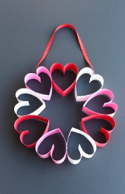 paper heart wreath