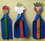 three kings popsicle stick puppets