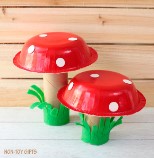 Paper bowl mushrooms