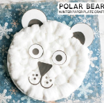 Polar bear with cotton balls