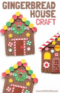 Popsicle stick gingerbread house