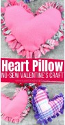 fleece heart pillow