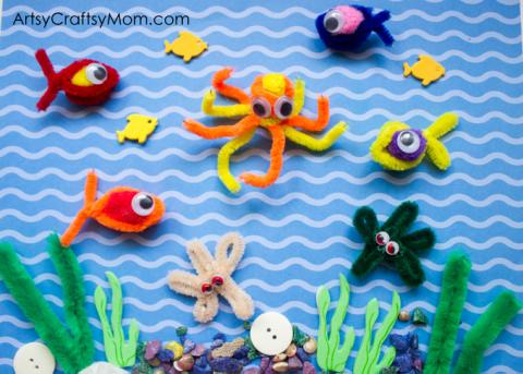 Pipe cleaner fishing game