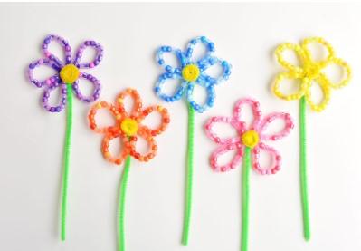 pony bead flowers