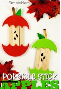 Popsicle stick apples