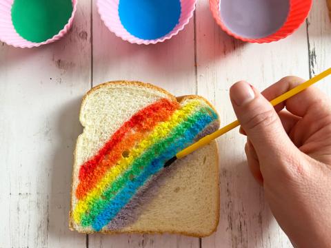 Rainbow toast