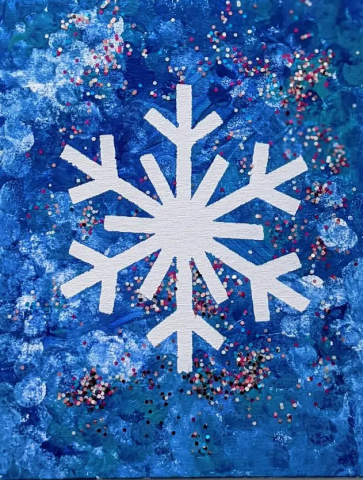 Snowflake canvas art