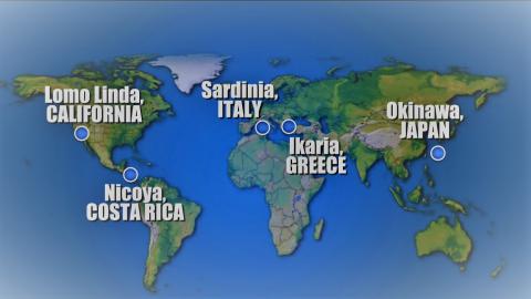 Blue zones of the world