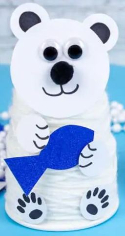 Paper cup polar bear