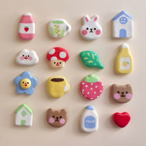 Polymer clay pins