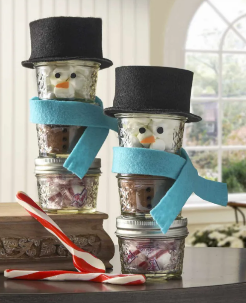 snowman mason jar