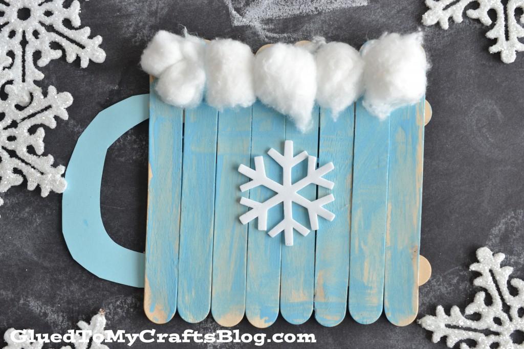 hot cocoa mug made from popsicle sticks