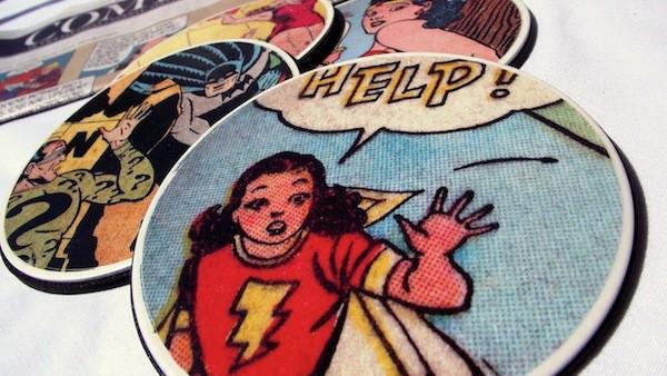 Round Coasters Comics Craft