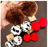 Pom Pom Earrings