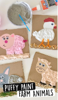 Shaving cream farm animals