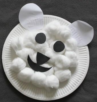 Paper Plate Polar Bear