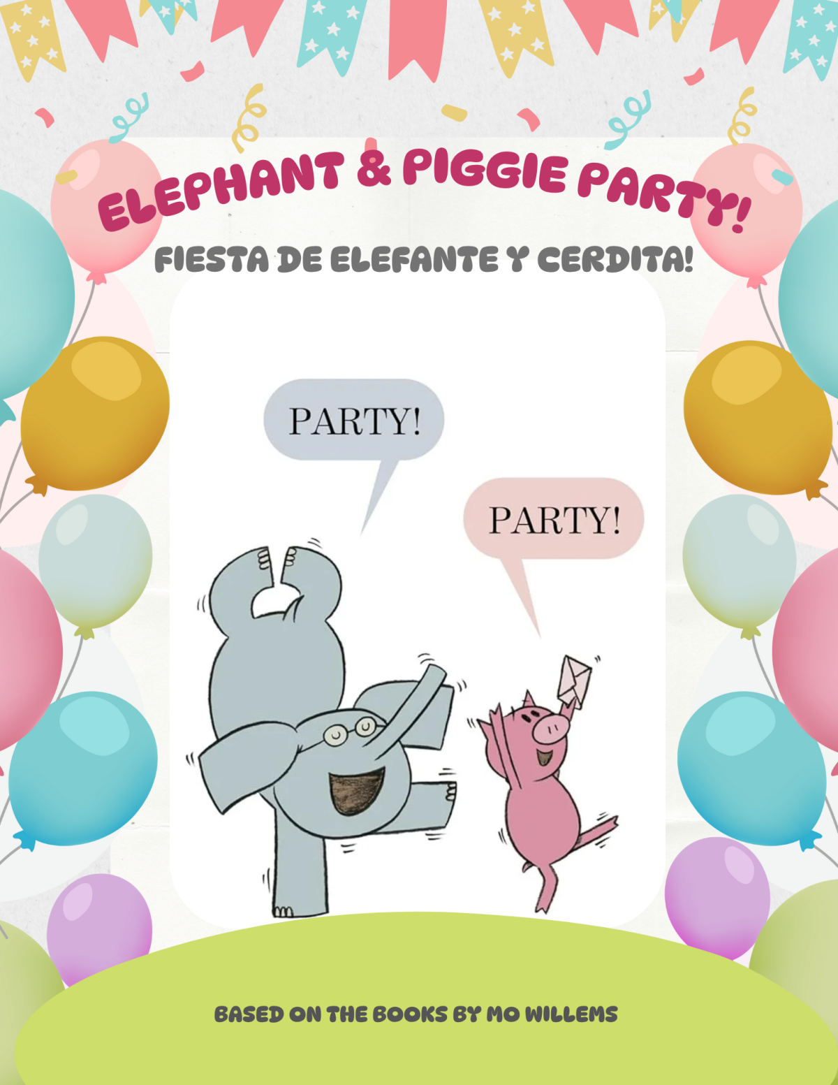 Elephant & Piggie’s Party / fiesta de Elefante y Cerdita!