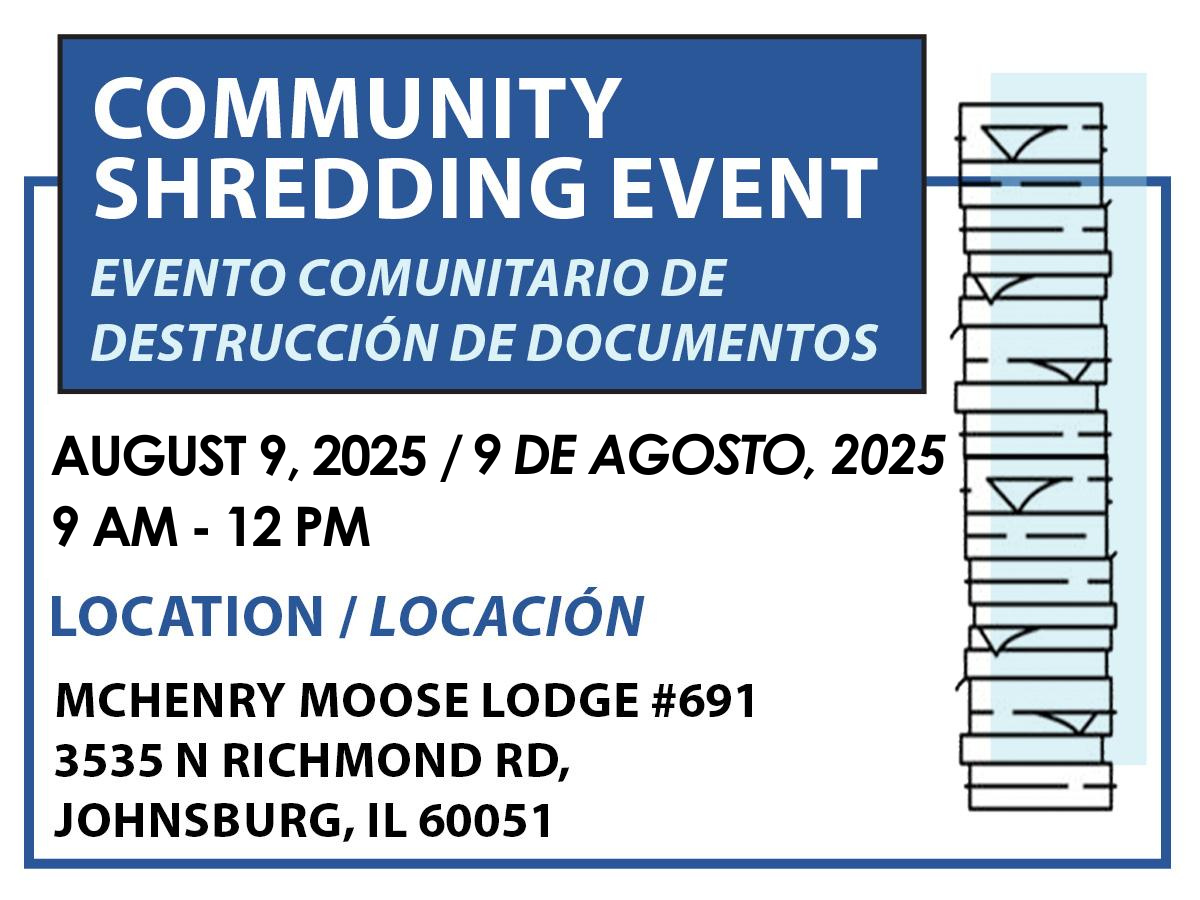 Community Shredding Event / Evento comunitario de destrucción de documentos