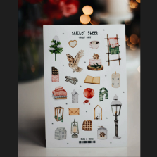 Sticker sheet with different images